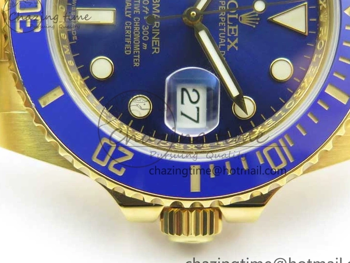 on Dial YG 116618 D1F YG Wrapped Bracelet Submariner Edition A2836 LB Best Wrapped Blue 0523